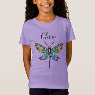 T-Shirt Dragonfly en verre coloré ailes