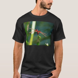 T-shirt Dragonfly frontale rouge et noire