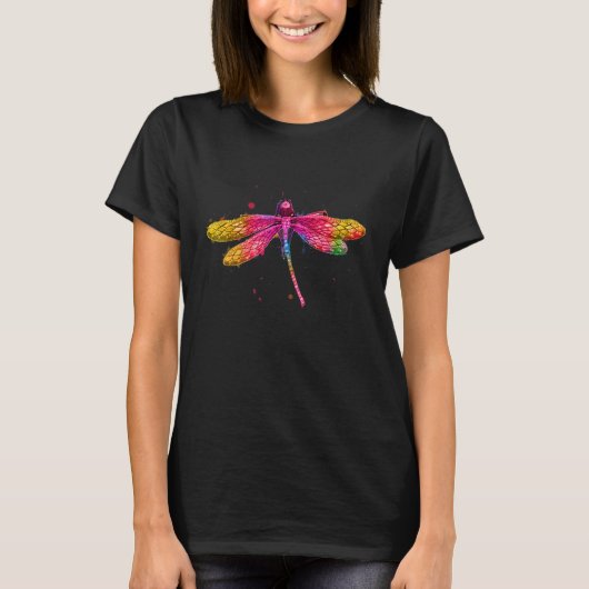 T-shirt Dragonfly Graphic couleur Décontractée (Devant)