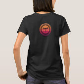 T-shirt Dragonfly in Retro Sunset avec nom (Dos)