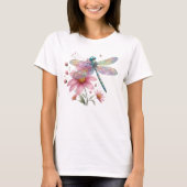 T-shirt Dragonfly on Flowers (Devant)