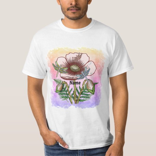 T-shirt Dragonfly Pale Poppy (Devant)