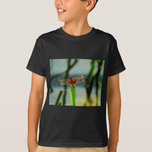 T-shirt Dragonfly rouge et noire tachetée