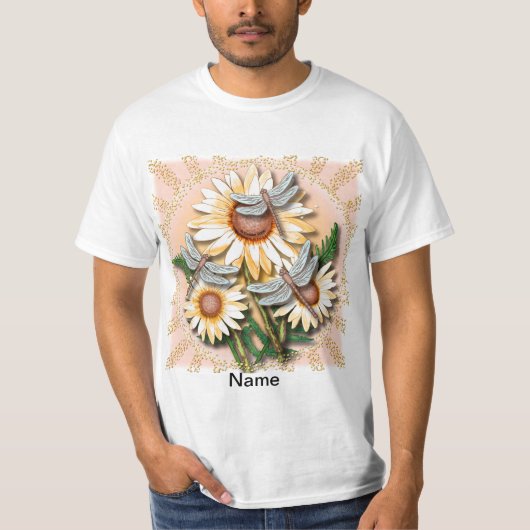 T-shirt Dragonfly Yellow Daisy (Devant)