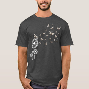 T-shirt Dragonlies d'insectes Dandelion Fleur
