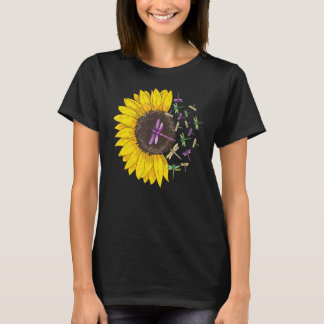 T-shirt Dragonlies Fleur de tournesol Famille d'insectes f