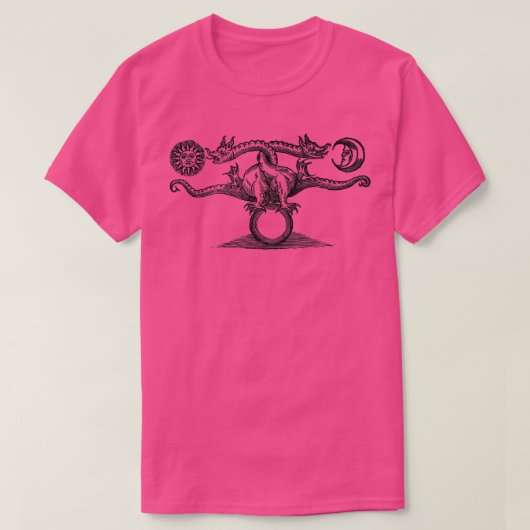 T-shirt Dragons alchimiques noirs (Design devant)