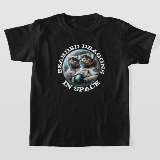 T-shirt Dragons barbus amusants dans l'espace (Poser)
