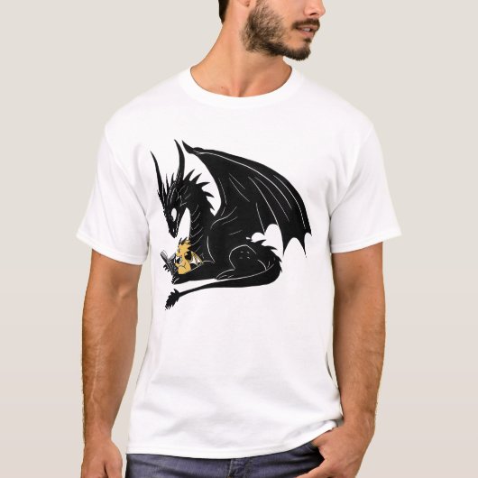 T-shirt Dragons de la quatrième Escadre qui lisent ensembl (Devant)