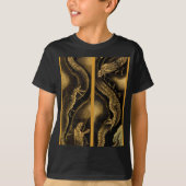 T-shirt Dragons descendant et ascendant par Hokusai (Devant)