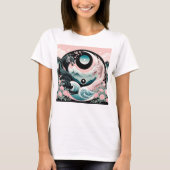 T-shirt Dragons Floral Mountain Rose Sage Turquoise (Devant)