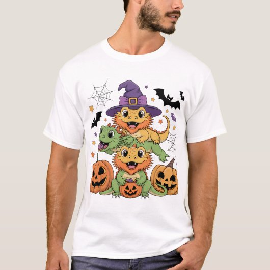 T-shirt Dragons hérissés Halloween Fun (Devant)