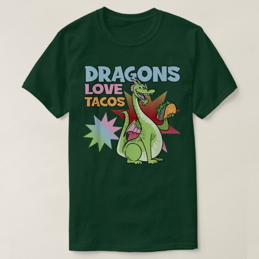 T-shirt Dragons Love Tacos (Design devant)
