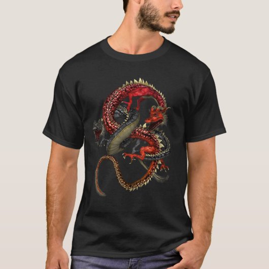 T-shirt Dragons Rouges & Noirs (Devant)