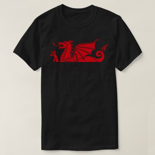 T-shirt Dragons rouges Wrexham avec classique (Design devant)