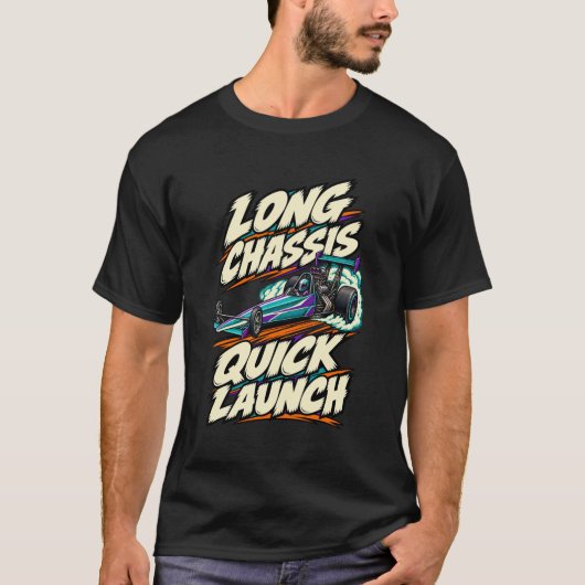 T-shirt Dragster Châssis Long Lancement Rapide (Devant)