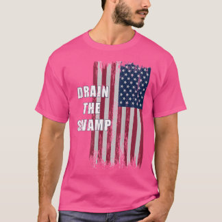 T-shirt Drainhe Swamp President Donaldrump Distressed Flag