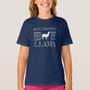 T-shirt Drama Llama a reçu un Feed Drama My Llama