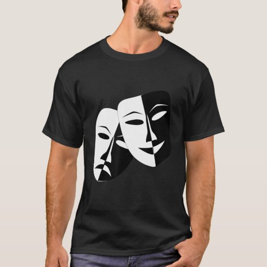 T-shirt Drama Theater Masks Comedy and Tragedy (Devant)