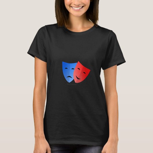 T-shirt Drama Theater Masks Comedy and Tragedy (Devant)