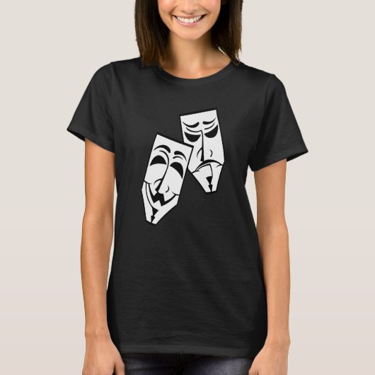 T-shirt Drama Theater Masks Comedy and Tragedy  1 (Devant)