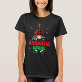 T-shirt Dramatic Gnome Buffalo Plaid Matching Christmas Gr (Devant)