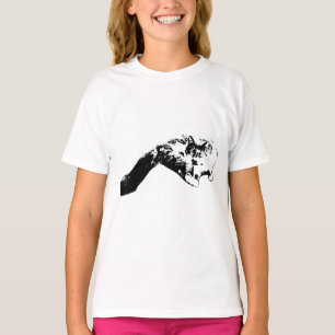 T-shirt Dramatique Long Tail Cat Ink Art Tee