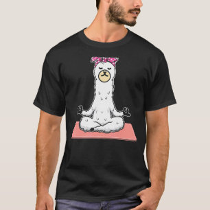 T-shirt Drame de lama alpaga Yoga Paix Méditation Pour le