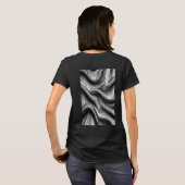 T-shirt Drapé fluide - Tissu plissé avec cubes noirs (Dos entier)