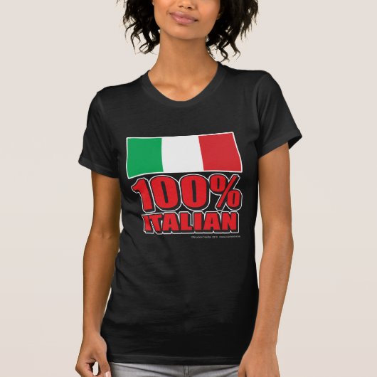 T-shirt Drapeau 100% italien (Devant)