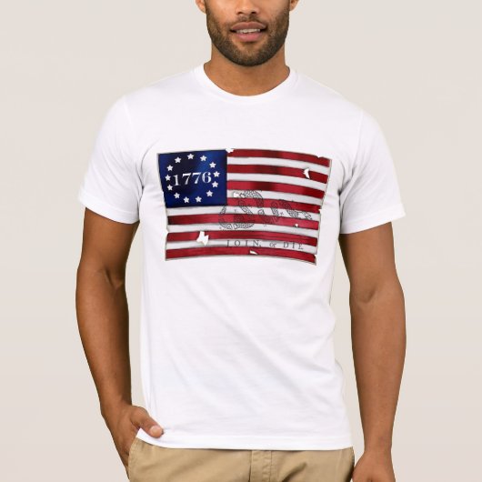 T-shirt Drapeau 1776 américain (Devant)