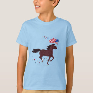 T-shirt Drapeau 1776 Pony