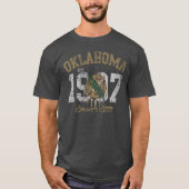 T-shirt Drapeau 1907 d'état d'est l'Oklahoma de cru plus (Devant)