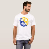 T-shirt Drapeau 2 de Fleur affligeant (Devant entier)
