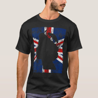 T-shirt Drapeau 2 de la reine britannique vintage