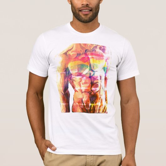 T-Shirt drapeau 2 torso masculin (Devant)