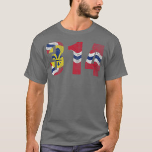 T-shirt Drapeau 314 St Louis Missouri