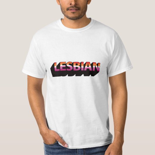 T-shirt Drapeau 3D LESBIENNE (Devant)