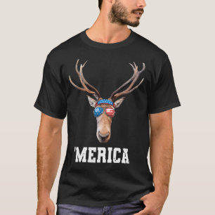 T-shirt Drapeau 4 juillet Américain Hommes Merica