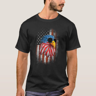 T-shirt Drapeau 4 juillet États-Unis Hommes d'aigle patrio