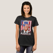 T-shirt Drapeau 4 juillet Joe Biden Merica USA (Devant entier)