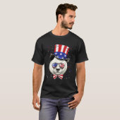 T-shirt Drapeau 4 juillet Panda Merica Usa (Devant entier)