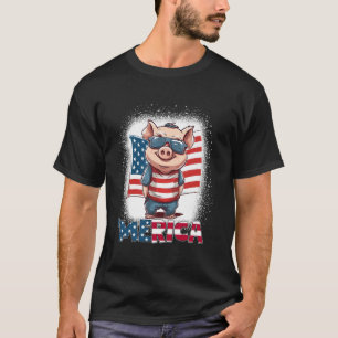 T-shirt Drapeau 4 juillet Patriotique Merica Usa