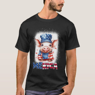 T-shirt Drapeau 4 juillet Patriotique Merica Usa