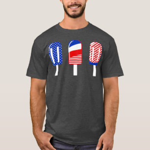 T-shirt Drapeau 4 juillet Rouge Blanc Bleu Bleu Américain