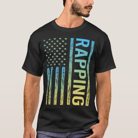 T-shirt Drapeau à dégradé de rappeur de rap (Devant)