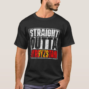 T-shirt Drapeau à droite en périphérie du Kirghizistan