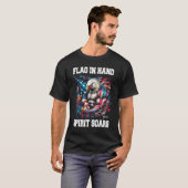 T-shirt Drapeau à la main hommes noir (Devant entier)