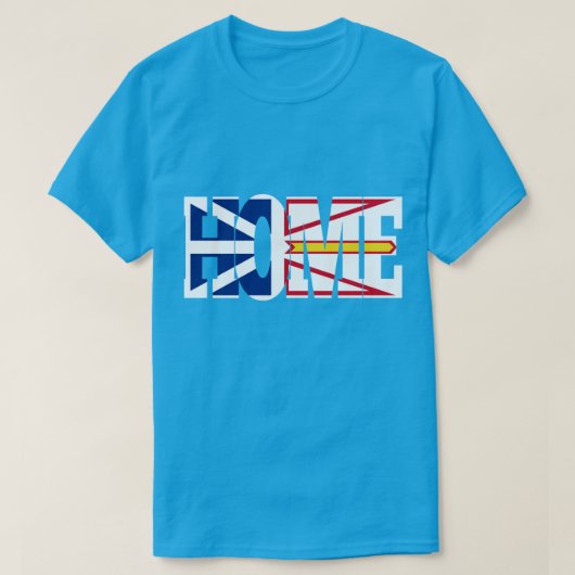 T-shirt Drapeau à la maison sur la chemise foncée (Design devant)