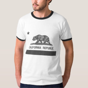 T-shirt Drapeau à l'ours grizzly de la République de Calif